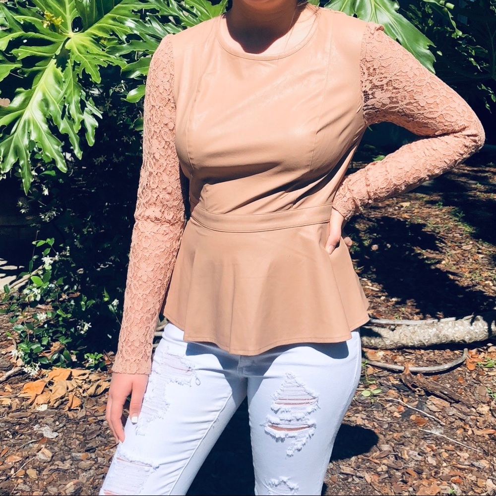 GORGEOUS Double Zero vegan suede long sleeve top